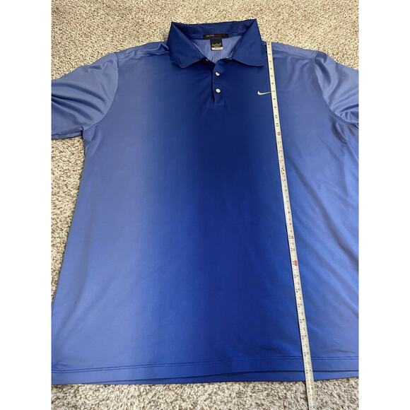 Nike Polo Shirt Mens XL Blue Tiger Woods Collection Dri Fit Golf Outdoors - Picture 7 of 7
